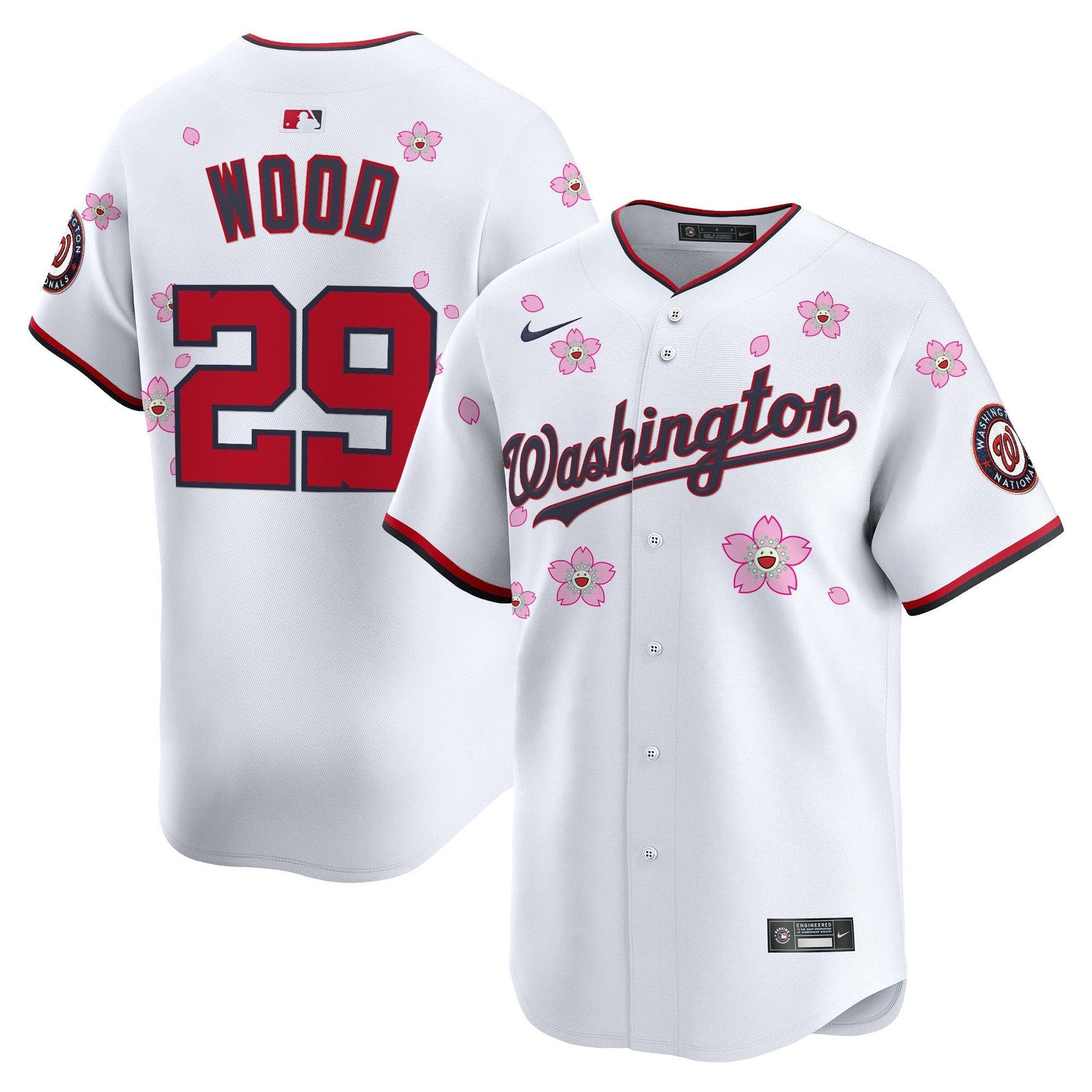 Men's Washington Nationals Cherry Blossom Vapor Premier Limited Jersey - Stitched