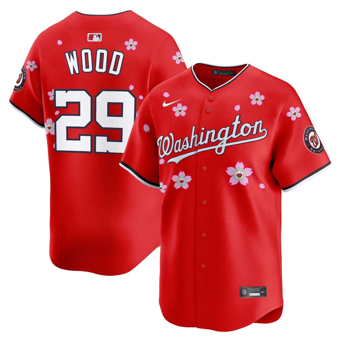Men's Washington Nationals Cherry Blossom Vapor Premier Limited Jersey - Stitched