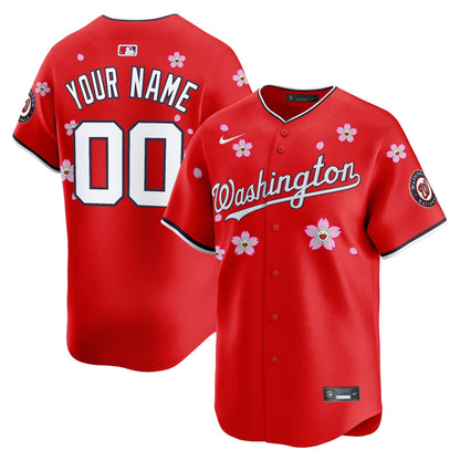 Washington Nationals Cherry Blossom Vapor Premier Limited Custom Jersey - Stitched