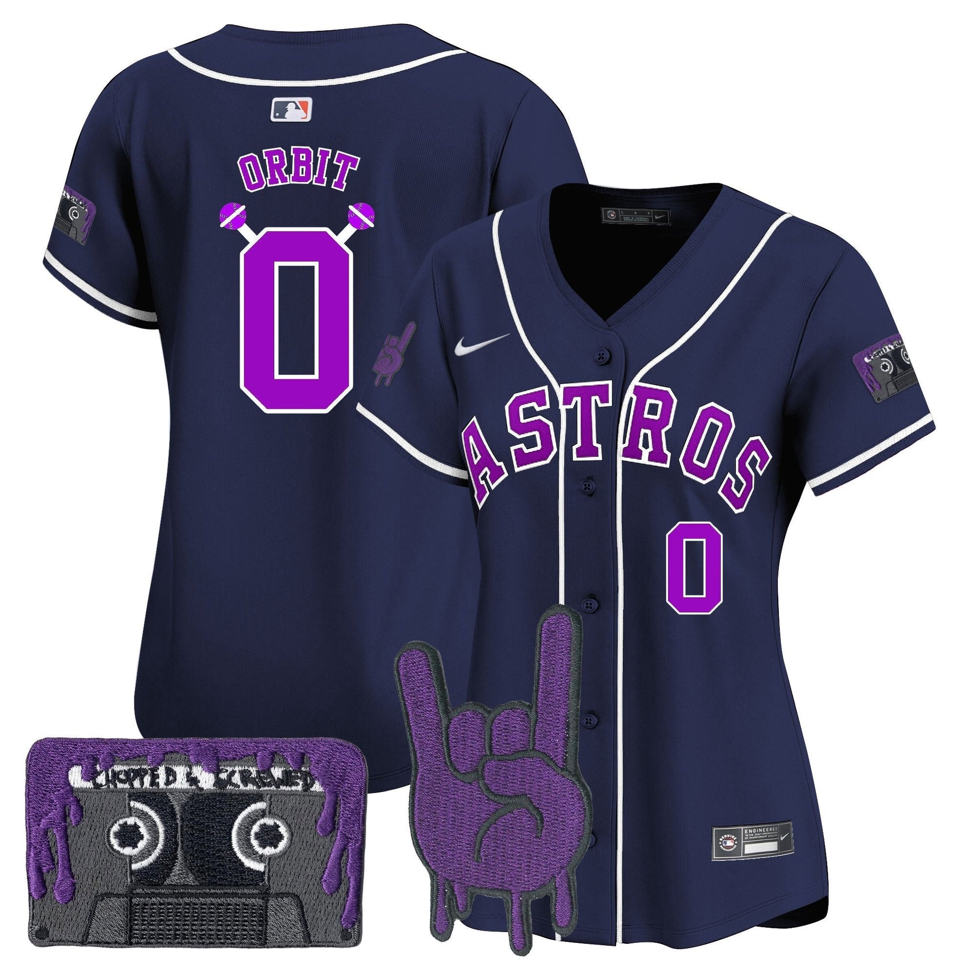 Women's Houston Astros DJ Screw Patch Vapor Premier Limited Jersey - All Stitched