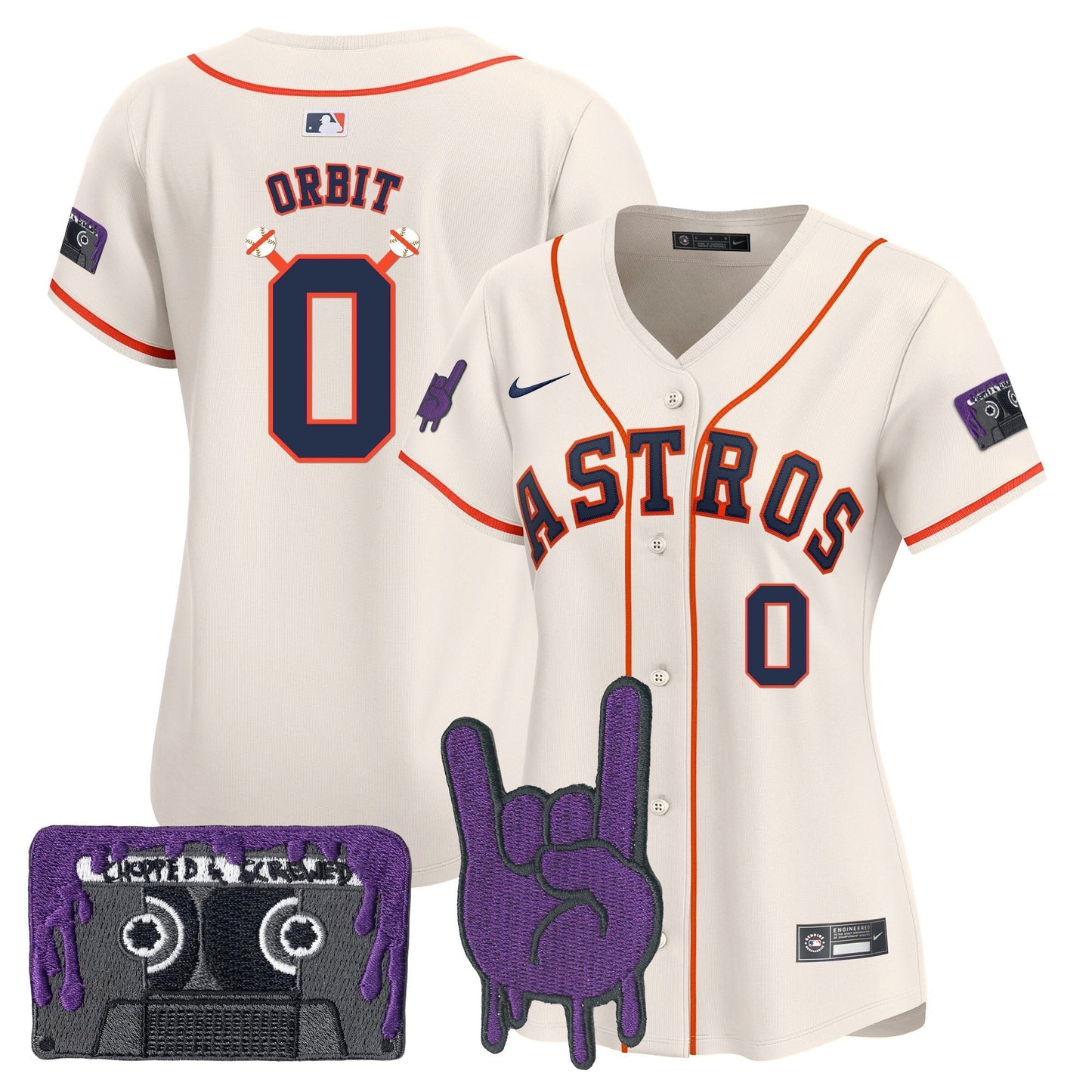 Women's Houston Astros DJ Screw Patch Vapor Premier Limited Jersey - All Stitched
