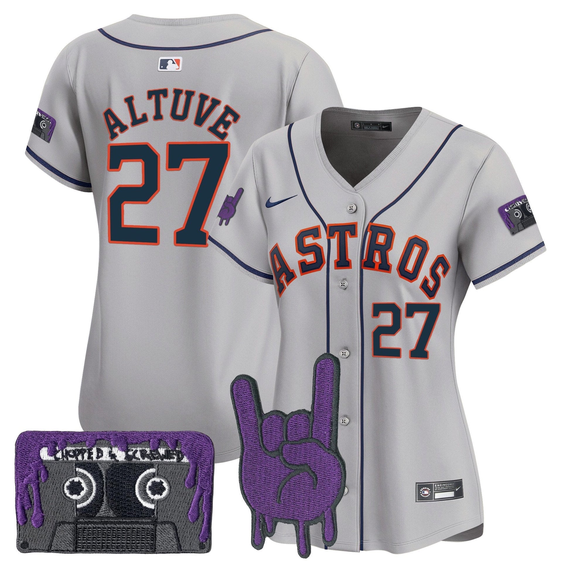 Women's Houston Astros DJ Screw Patch Vapor Premier Limited Jersey - All Stitched