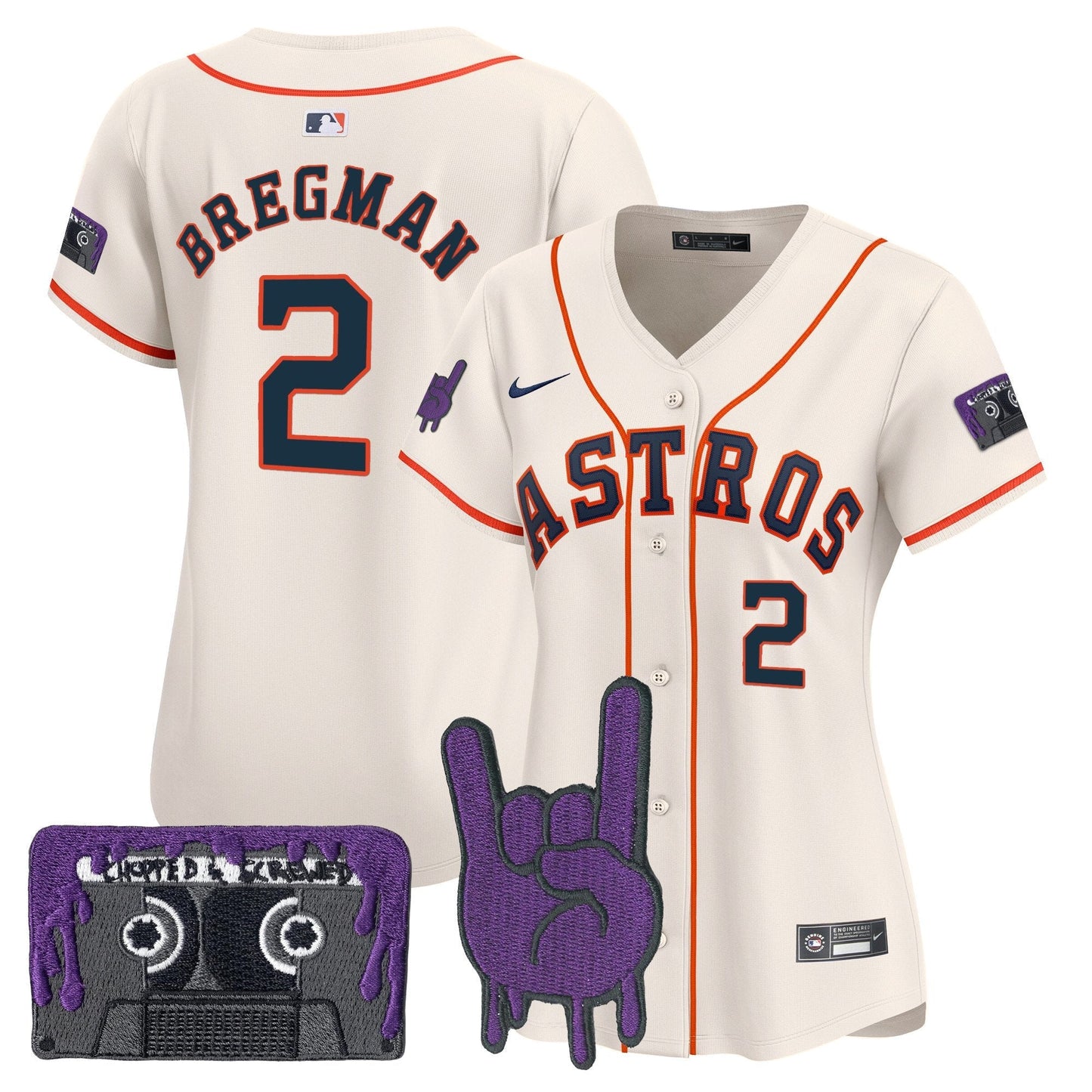 Women's Houston Astros DJ Screw Patch Vapor Premier Limited Jersey - All Stitched