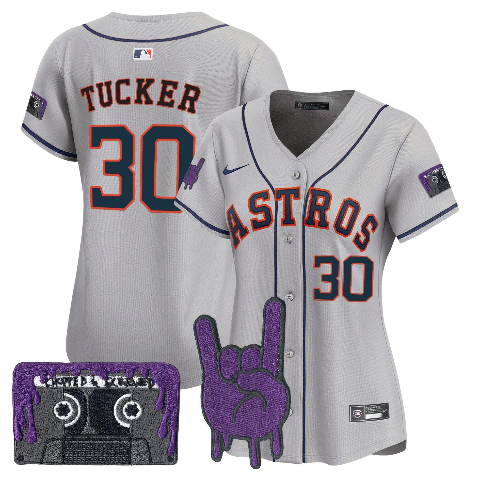 Women's Houston Astros DJ Screw Patch Vapor Premier Limited Jersey - All Stitched