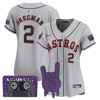 Women's Houston Astros DJ Screw Patch Vapor Premier Limited Jersey - All Stitched