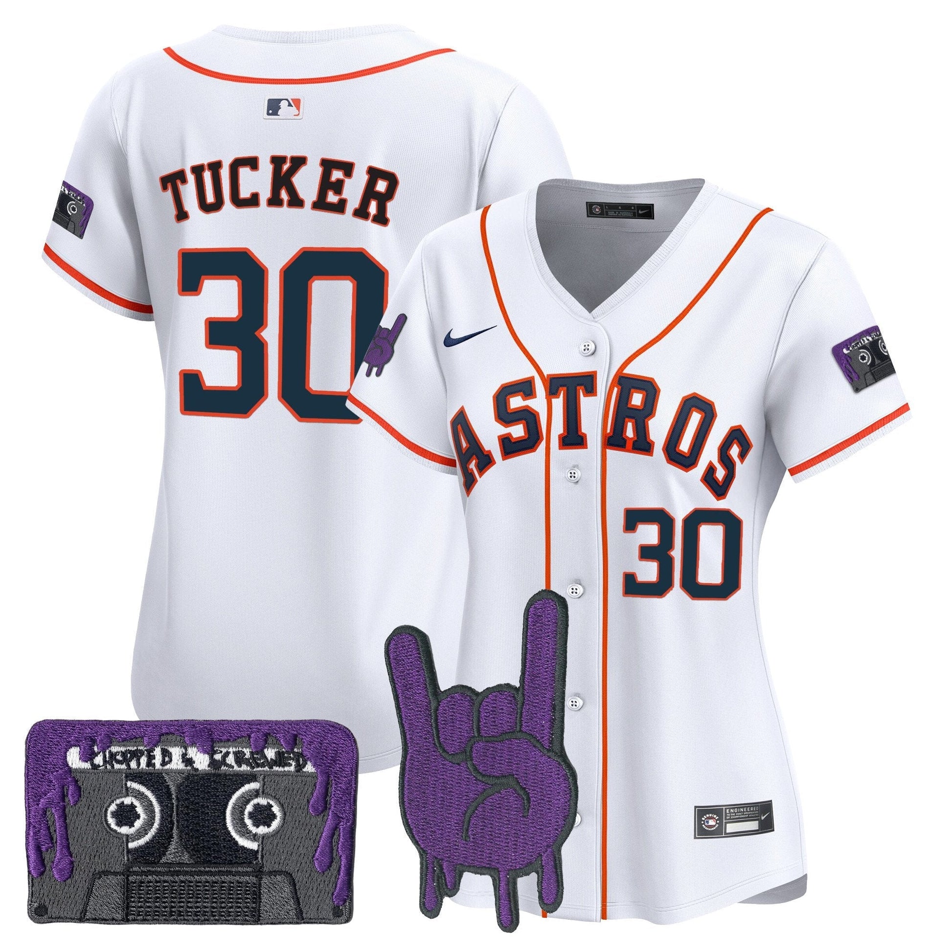 Women's Houston Astros DJ Screw Patch Vapor Premier Limited Jersey - All Stitched