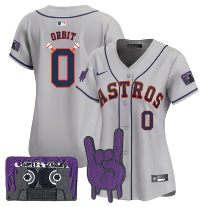 Women's Houston Astros DJ Screw Patch Vapor Premier Limited Jersey - All Stitched