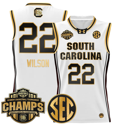 Men's Size - South Carolina Gamecocks 2025 SEC Women's Conference Tournament Champions Lightweight Basketball Jersey - All Stitched