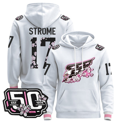 Men's Washington Capitals 50th Anniversary Cherry Blossom Pullover Hoodie - All Stitched