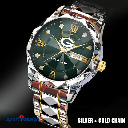 Green Bay Packers - American Football Men Luxury Hand Watch All Team Custom Any Name Gift For Fan - Limited Edition