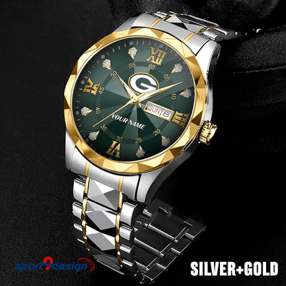 Green Bay Packers - American Football Men Luxury Hand Watch All Team Custom Any Name Gift For Fan - Limited Edition
