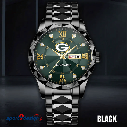 Green Bay Packers - American Football Men Luxury Hand Watch All Team Custom Any Name Gift For Fan - Limited Edition
