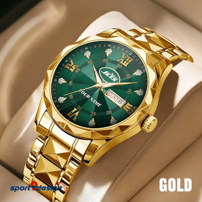 New York Jets - American Football Men Luxury Hand Watch All Team Custom Any Name Gift For Fan - Limited Edition