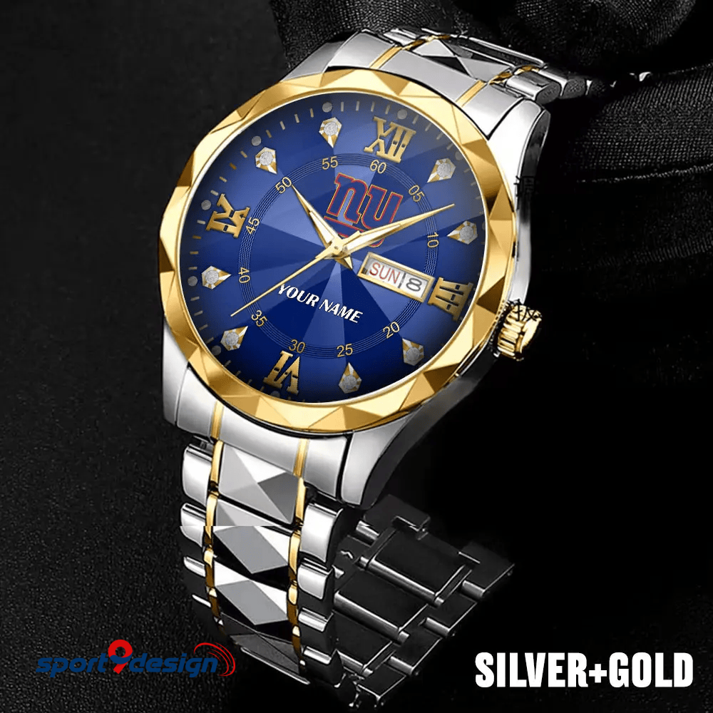 New York Giants - American Football Men Luxury Hand Watch All Team Custom Any Name Gift For Fan - Limited Edition