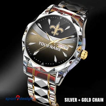 New Orleans Saints - American Football Men Luxury Hand Watch Custom Any Name Gifts For Fan-Limitted Edition