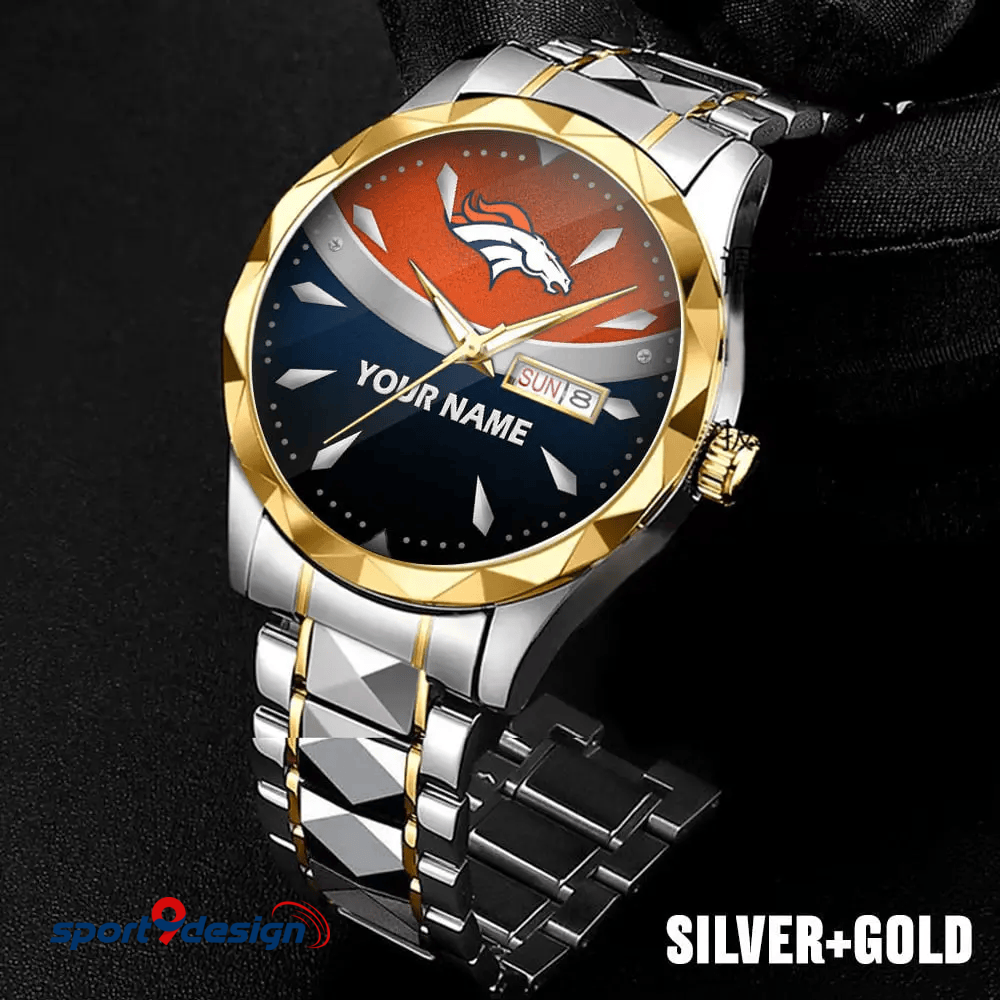 Denver Broncos - American Football Men Luxury Hand Watch Custom Any Name Gifts For Fan-Limitted Edition