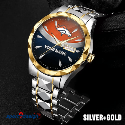 Denver Broncos - American Football Men Luxury Hand Watch Custom Any Name Gifts For Fan-Limitted Edition