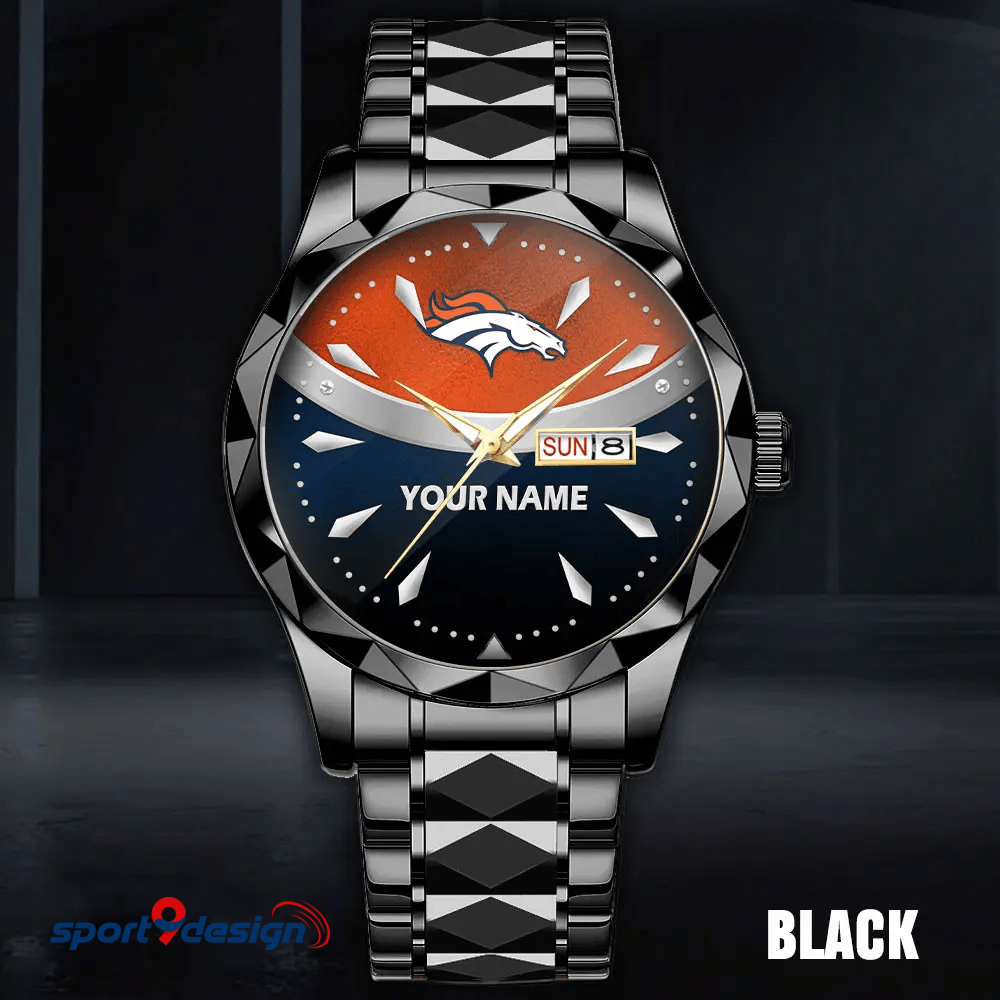Denver Broncos - American Football Men Luxury Hand Watch Custom Any Name Gifts For Fan-Limitted Edition