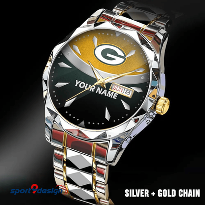 Green Bay Packers - American Football Men Luxury Hand Watch Custom Any Name Gifts For Fan-Limitted Edition