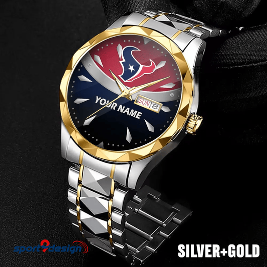 Houston Texans - American Football Men Luxury Hand Watch Custom Any Name Gifts For Fan-Limitted Edition