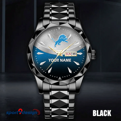 Detroit Lions - American Football Men Luxury Hand Watch Custom Any Name Gifts For Fan-Limitted Edition