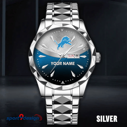 Detroit Lions - American Football Men Luxury Hand Watch Custom Any Name Gifts For Fan-Limitted Edition