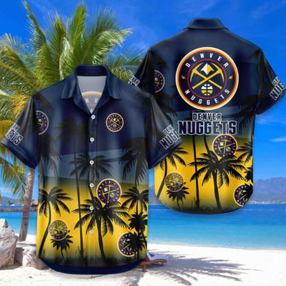 Denver Nuggets Hawaiian Shirt Coconut Tree