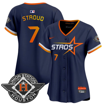 Women's Houston Astros 2025 City Connect Vapor Premier Limited Jersey - All Stitched