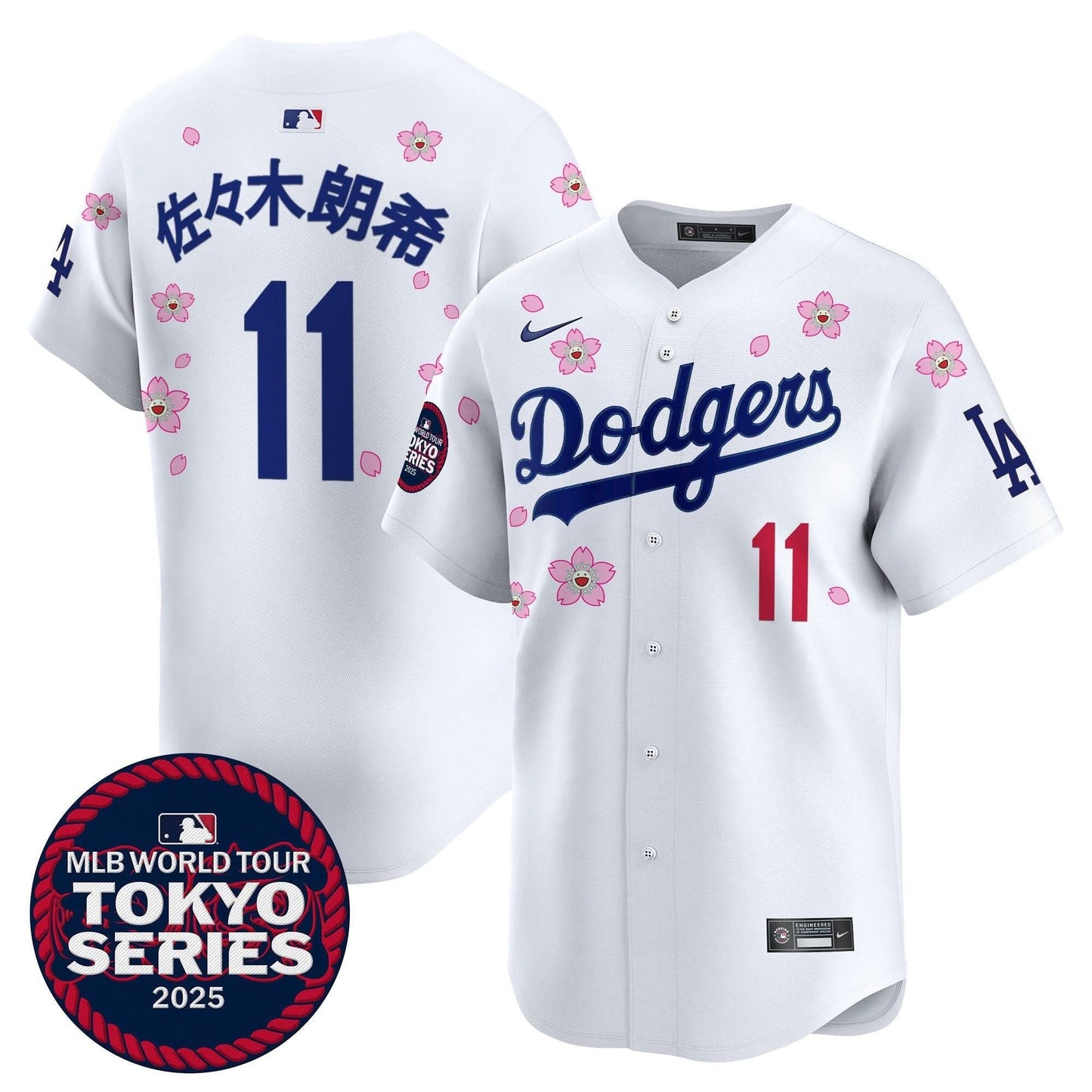 Men's Dodgers Tokyo Series 2025 Vapor Premier Limited Jersey V2 - Stitched