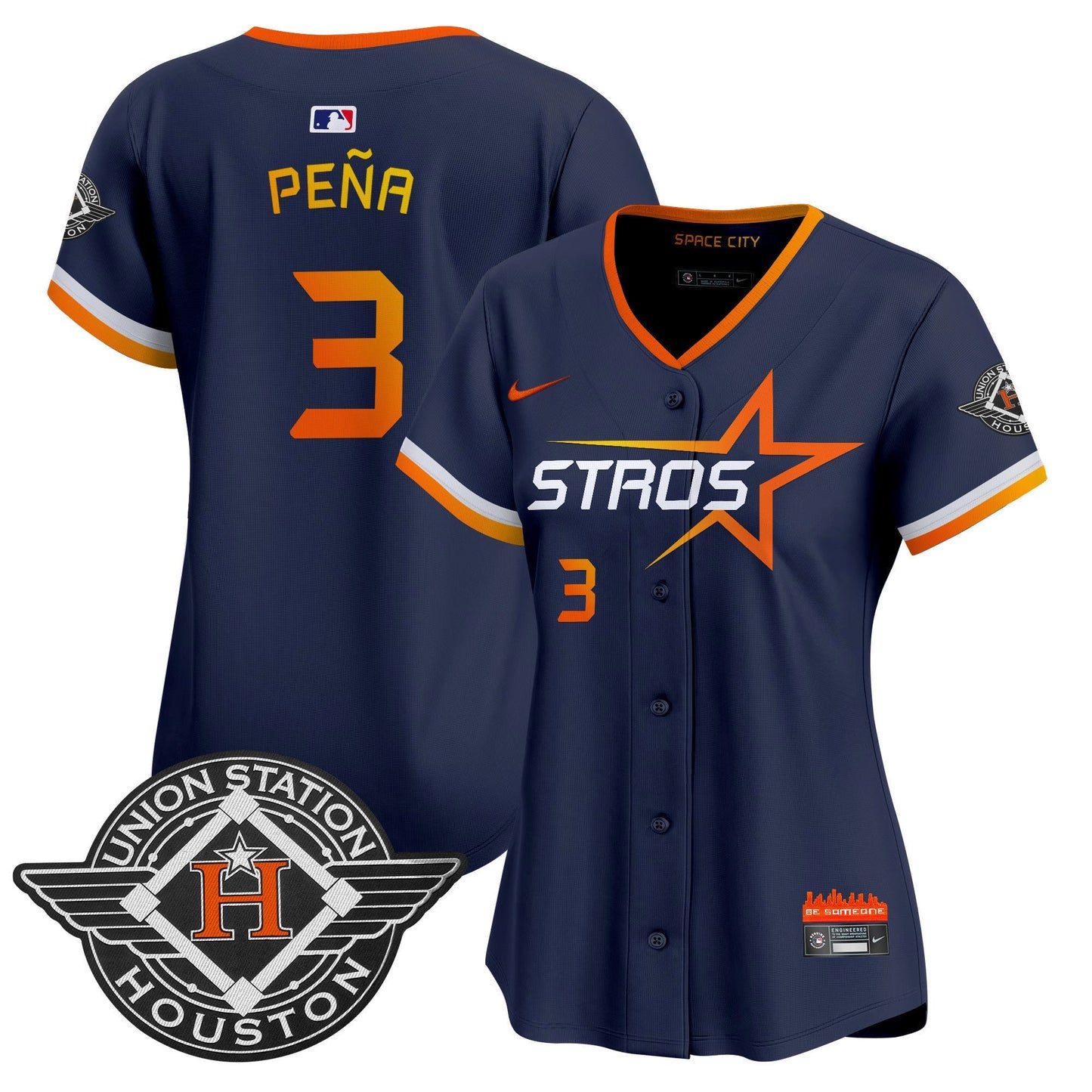 Women's Houston Astros 2025 City Connect Vapor Premier Limited Jersey - All Stitched