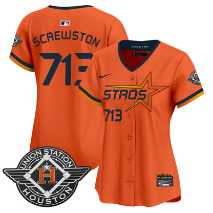 Women's Houston Astros 2025 City Connect Vapor Premier Limited Jersey - All Stitched