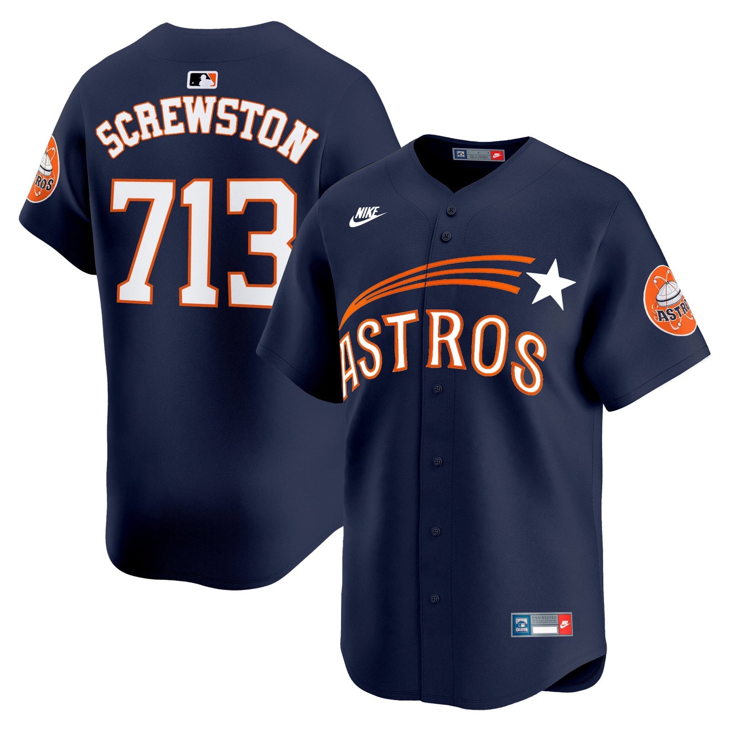 Men's Houston Astros Throwback Cooperstown Vapor Premier Limited Jersey - All Stitched