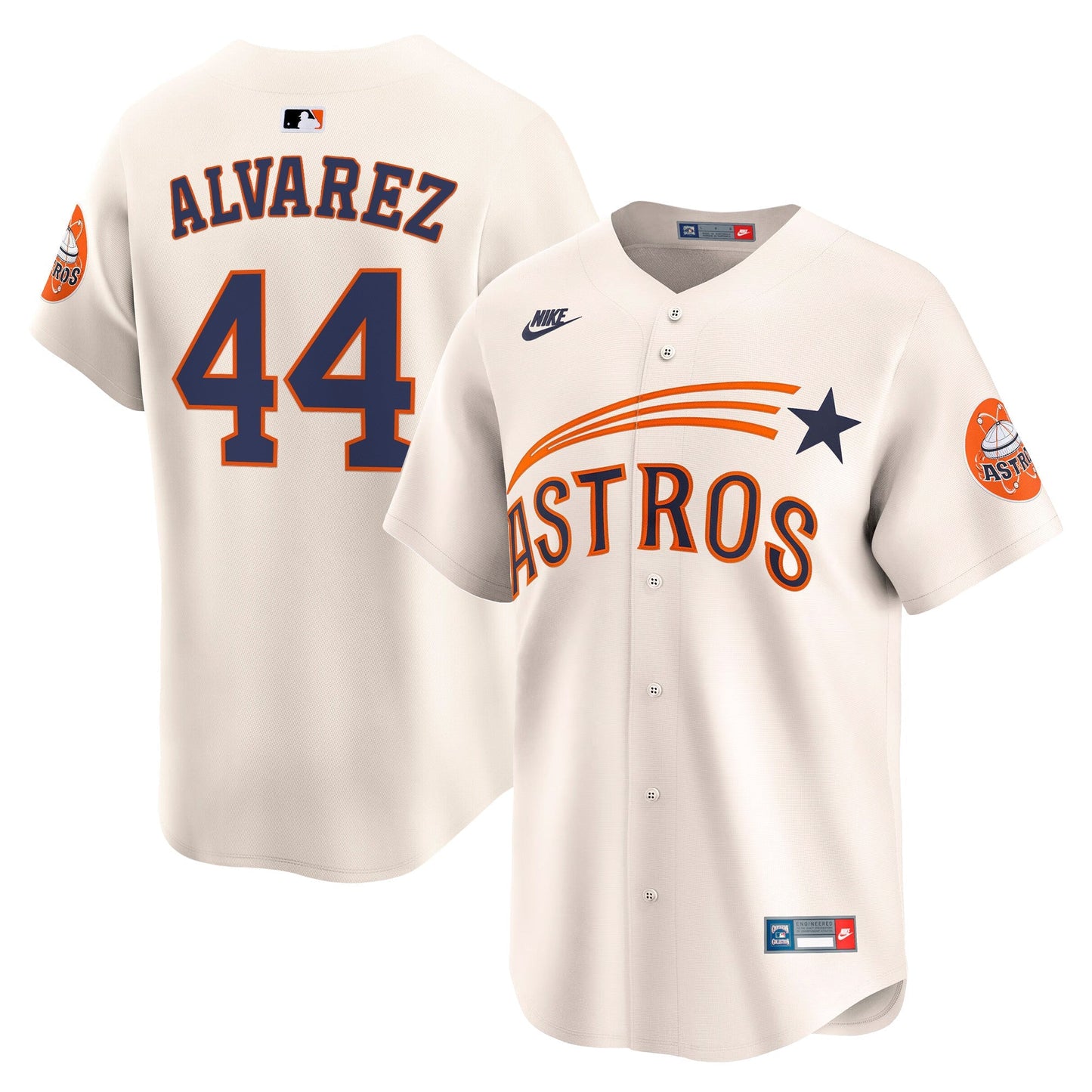 Men's Houston Astros Throwback Cooperstown Vapor Premier Limited Jersey - All Stitched