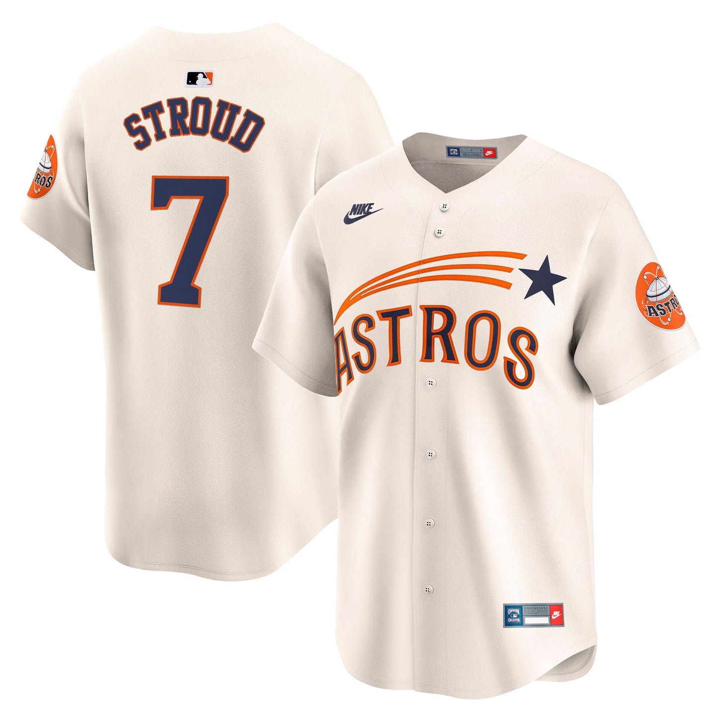 Men's Houston Astros Throwback Cooperstown Vapor Premier Limited Jersey - All Stitched