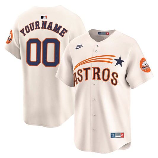 Houston Astros Throwback Cooperstown Vapor Premier Limited Custom Jersey - All Stitched