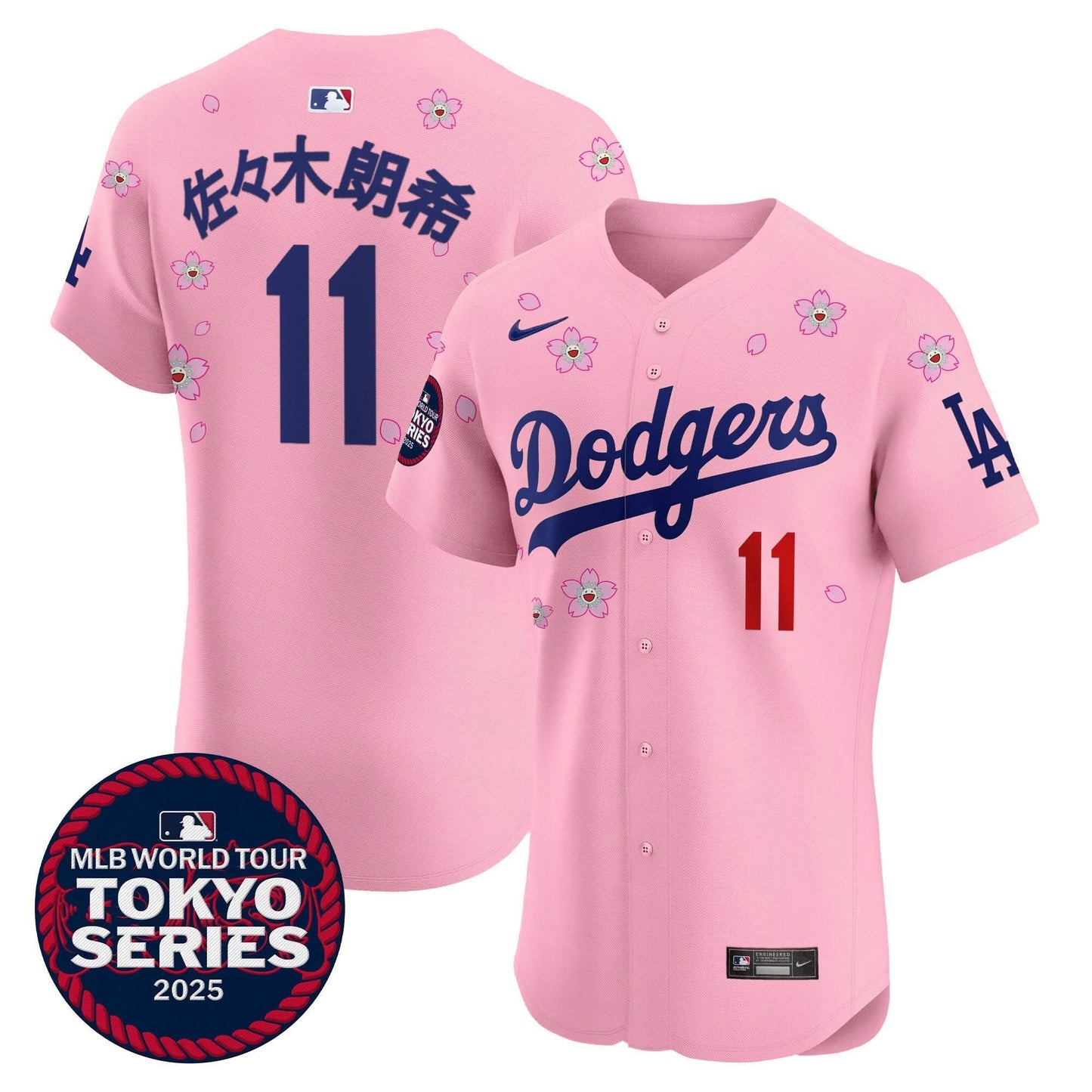 Men's Dodgers Tokyo Series 2025 Vapor Premier Elite Jersey - Stitched
