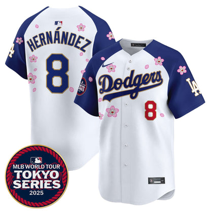 Men's Dodgers Tokyo Series 2025 Gold Trim Vapor Premier Limited Jersey - Stitched