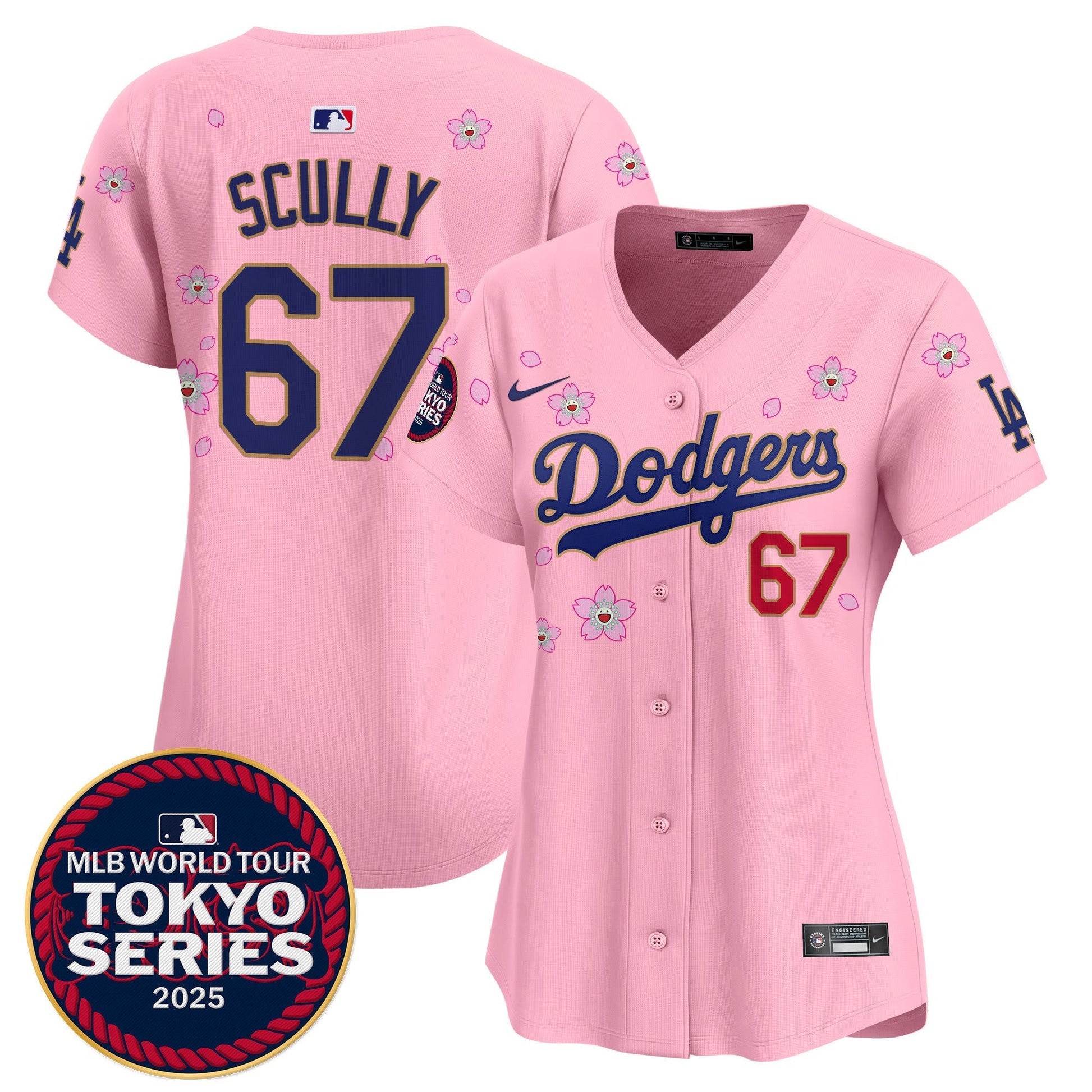 Women's Dodgers Tokyo Series 2025 Gold Trim Vapor Premier Limited Jersey - Stitched