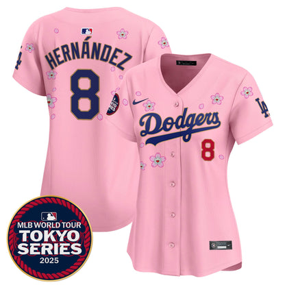 Women's Dodgers Tokyo Series 2025 Gold Trim Vapor Premier Limited Jersey - Stitched