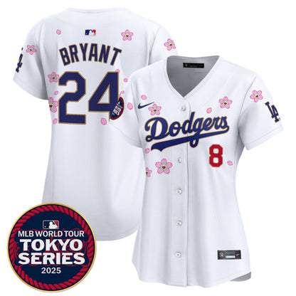 Women's Dodgers Tokyo Series 2025 Gold Trim Vapor Premier Limited Jersey - Stitched