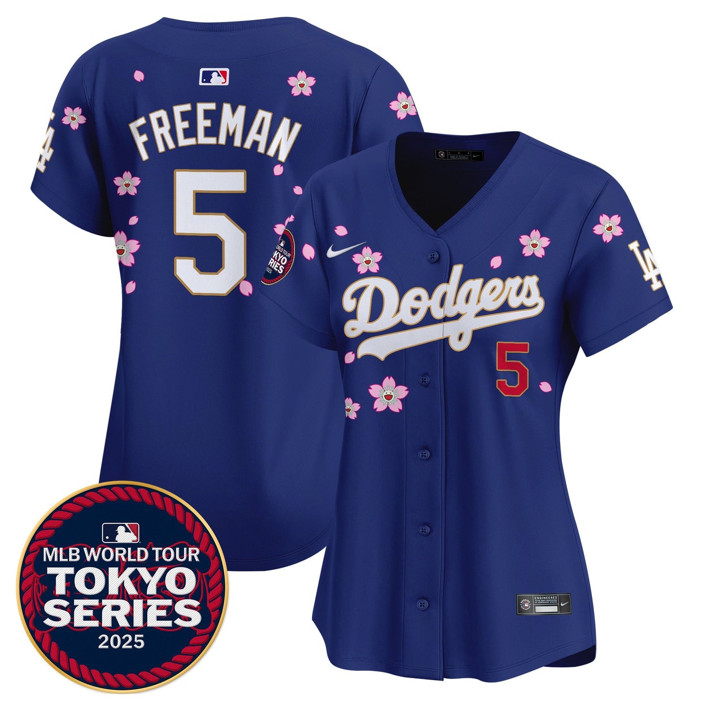 Women's Dodgers Tokyo Series 2025 Gold Trim Vapor Premier Limited Jersey - Stitched