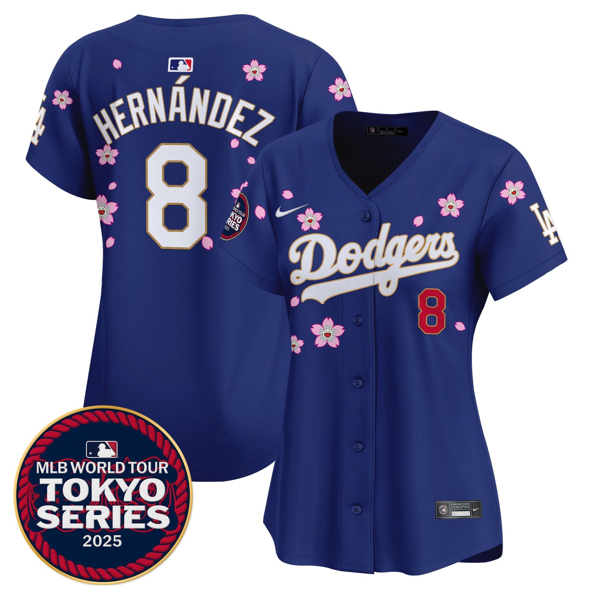 Women's Dodgers Tokyo Series 2025 Gold Trim Vapor Premier Limited Jersey - Stitched
