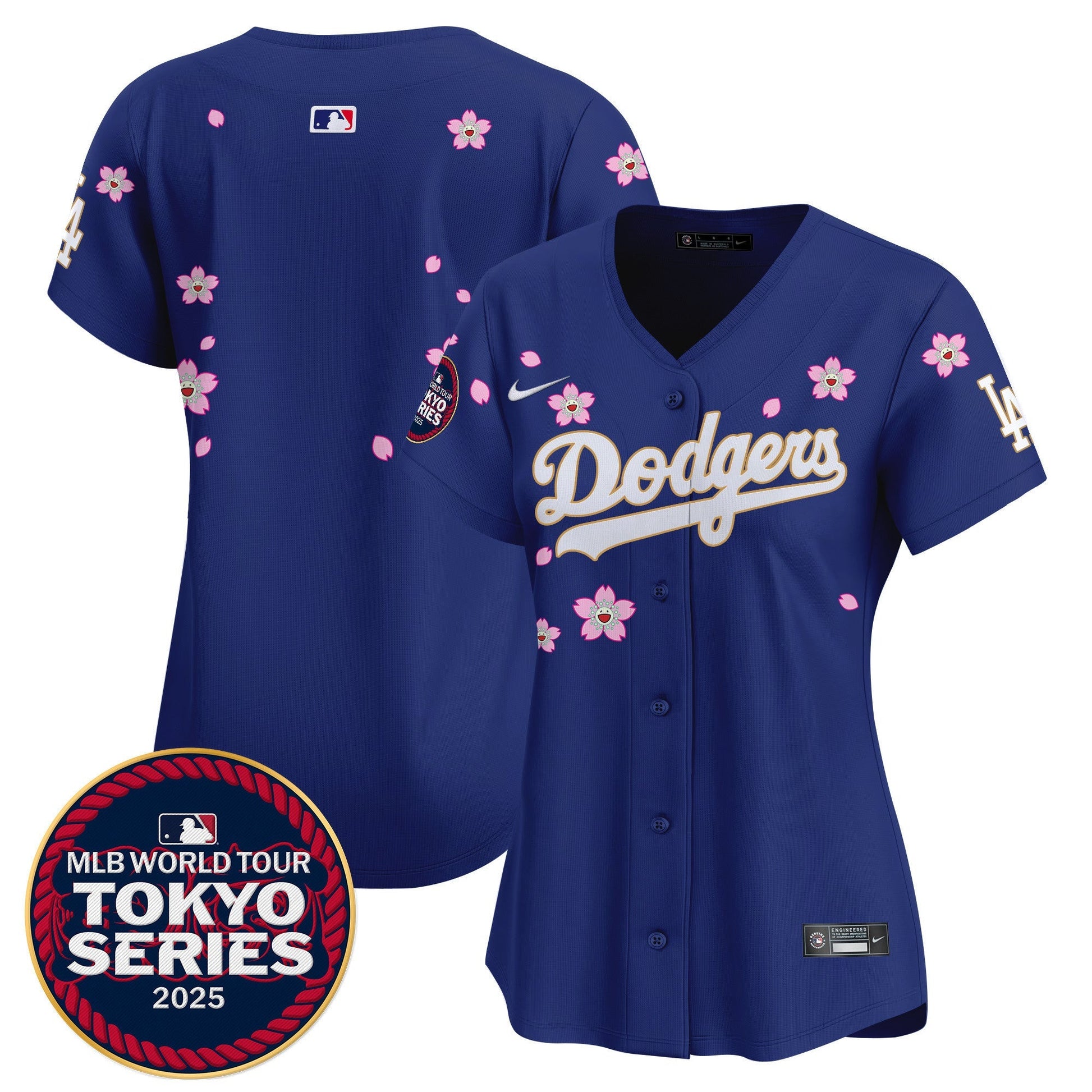 Women's Dodgers Tokyo Series 2025 Gold Trim Vapor Premier Limited Jersey - Stitched