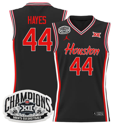 Men's Houston Cougar 2025 Big 12 Tournament Champions Basketball Jersey - All Stitched