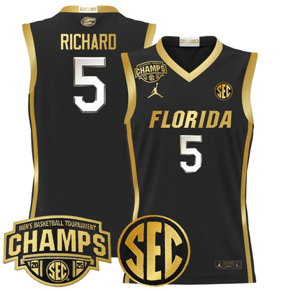 Men's Florida Gators 2025 SEC Conference Tournament Champions Basketball Jersey - All Stitched