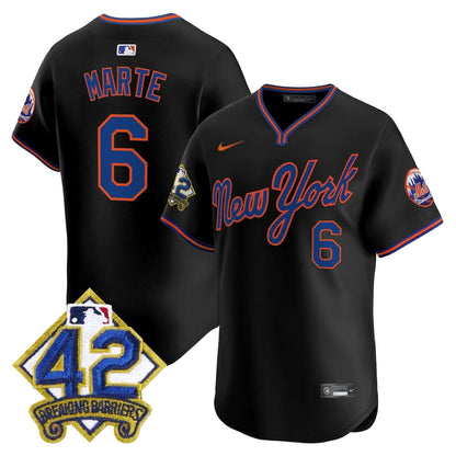 Men's New York Mets 2025 Jackie Robinson Patch Road Alternate Jersey – All Stitched