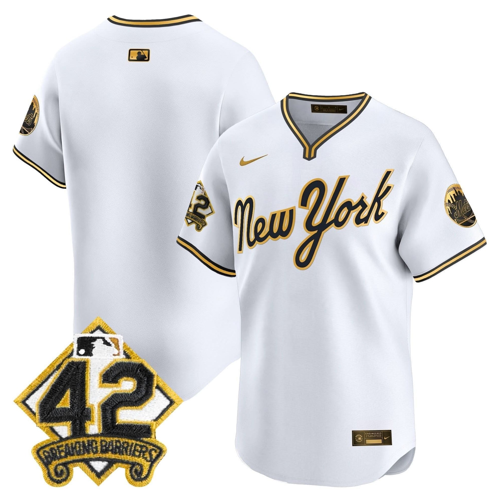 Men's New York Mets 2025 Jackie Robinson Patch Road Alternate Jersey – All Stitched