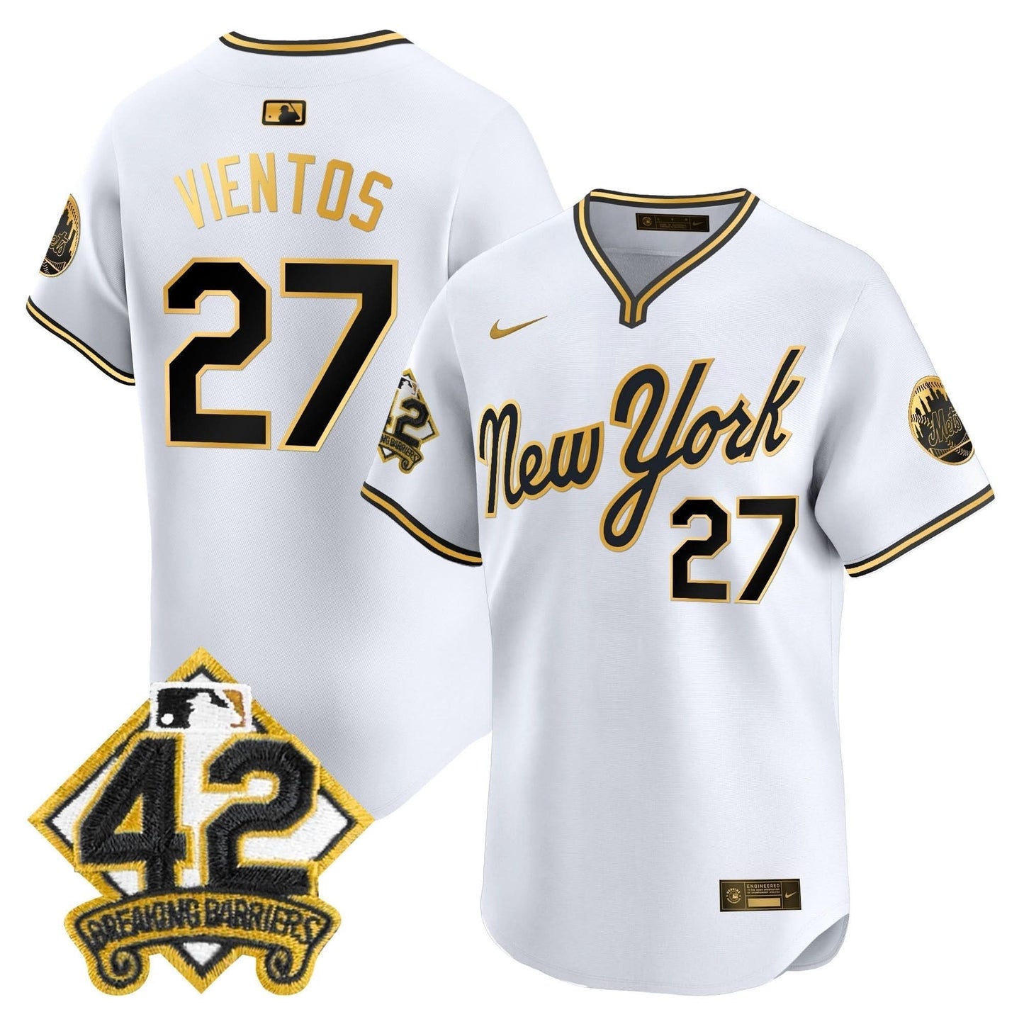 Men's New York Mets 2025 Jackie Robinson Patch Road Alternate Jersey – All Stitched