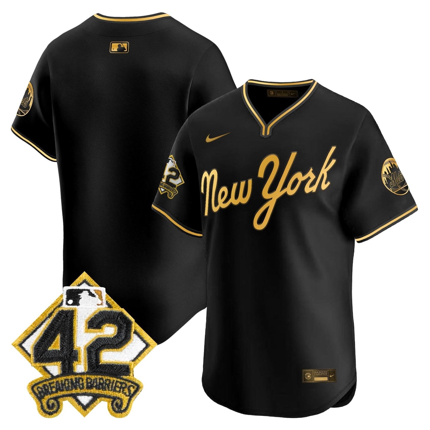 Men's New York Mets 2025 Jackie Robinson Patch Road Alternate Jersey – All Stitched
