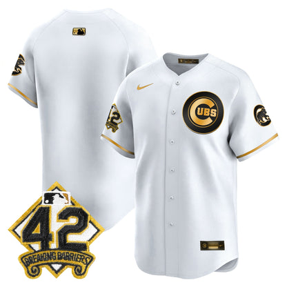 Men's Chicago Cubs 2025 Jackie Robinson Patch Vapor Premier Limited Jersey - All Stitched